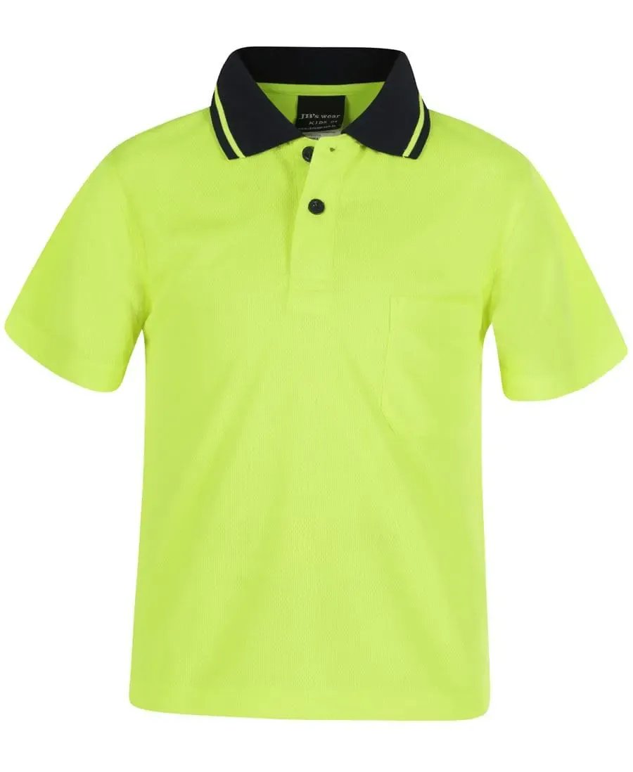 JB'S Workwear Adults Hi-Vis Non-Cuff Traditional Polo Shirt 6HVNC Jb's Wear